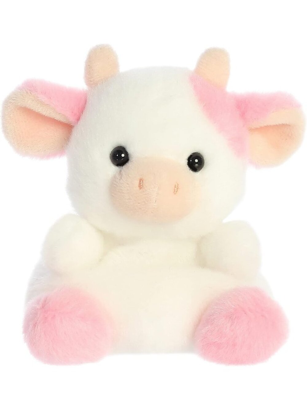 Aurora Palm Pals Belle Strawberry Cow 6" Plush Bean Filled Collectible Toy